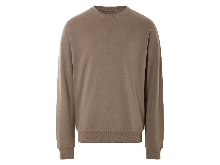 Lichtbruine, effen sweater.