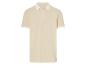 Beige polo shirt met contrasterende kraag en subtiel logo.