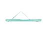 Turquoise opvouwbare strandmat met draagriem.