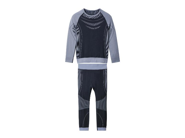 Grijs en zwart thermisch sportkleding set