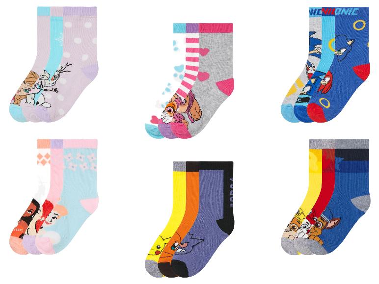 Kinder sokken: Frozen, Paw Patrol, Sonic en Pokémon.