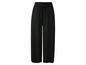 Zwarte wijde broek met elastische tailleband
