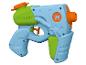 Blauw en groen waterpistool met oranje accenten en de tekst 'A.SPLASH'.