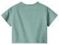 Mintgroen T-shirt met korte mouwen en mouwen van gestructureerde stof