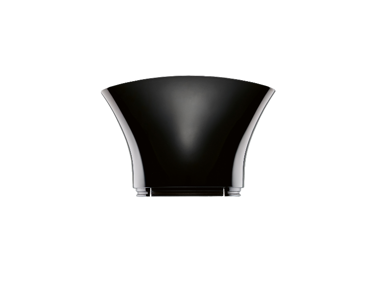 Elegante zwarte handdroger met modern design.