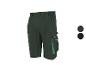 Donkergroene werkshorts met groene accenten en cargozakken.
