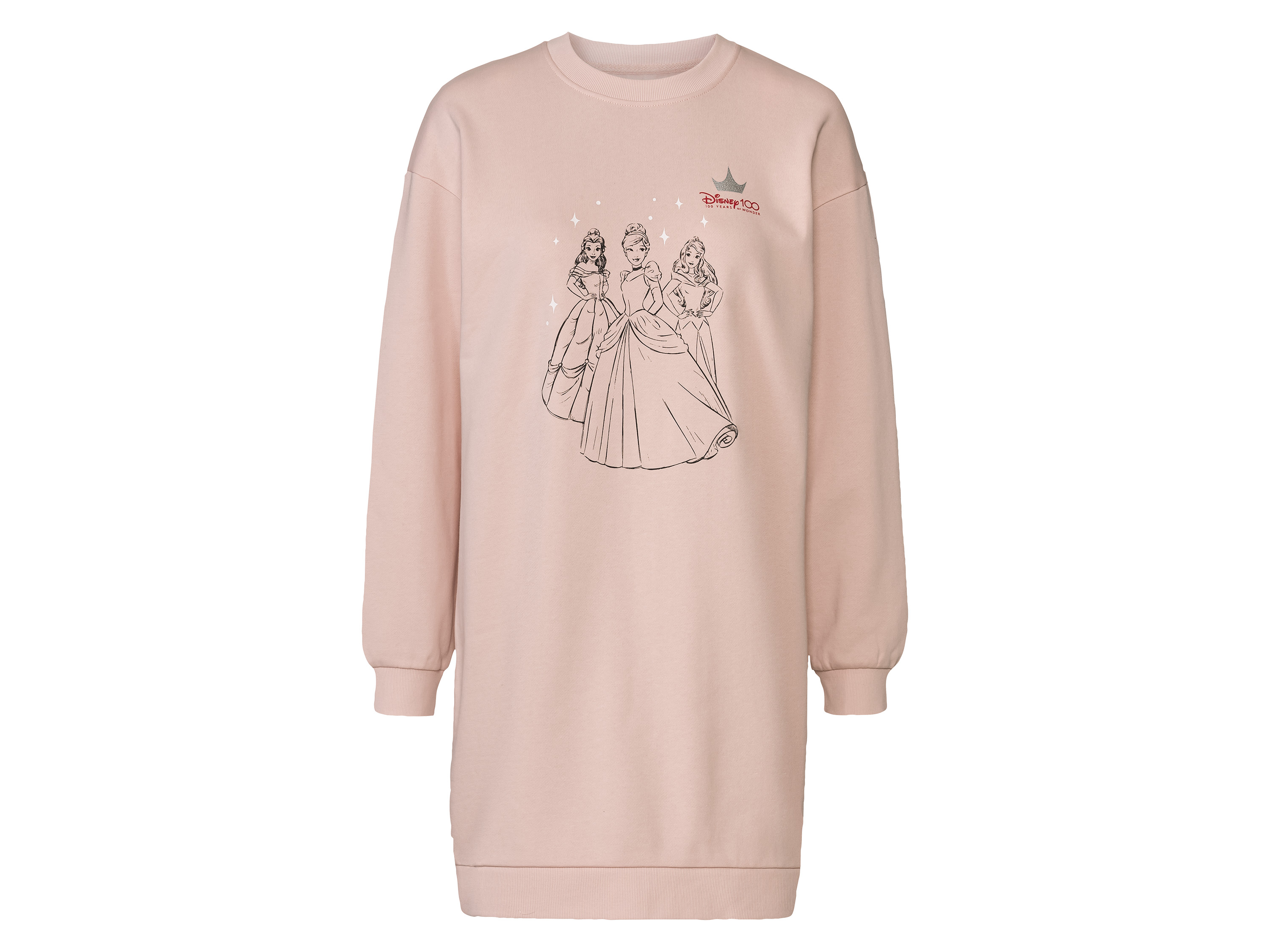 Dames sweatjurk, met Disney-motief, met katoen. (Roze, XS (32/34))