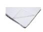 Matras met open rits, toont wit schuim en gewatteerde hoes.