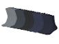 Een rij herensokken in diverse tinten grijs, zwart en blauw.