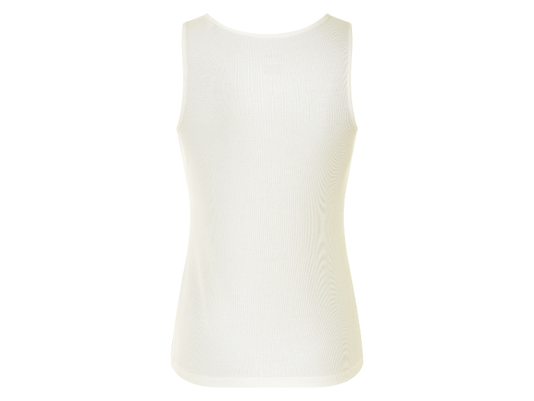 Een wit geribbeld tanktop