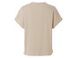Een beige dames T-shirt met korte mouwen.