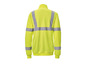 Gele veiligheidstrui met reflecterende strepen