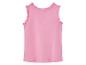 Roze meisjes tanktop met ruffles.