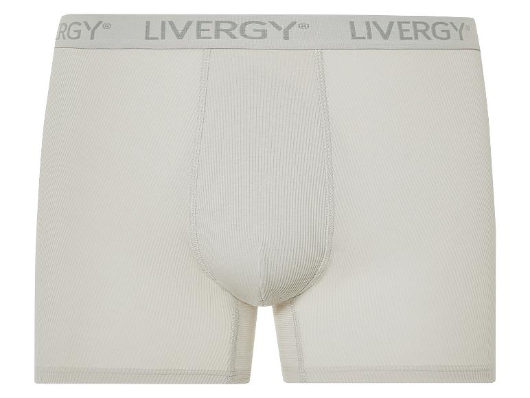 Beige Liverygy boxershorts, ribbelstructuur.