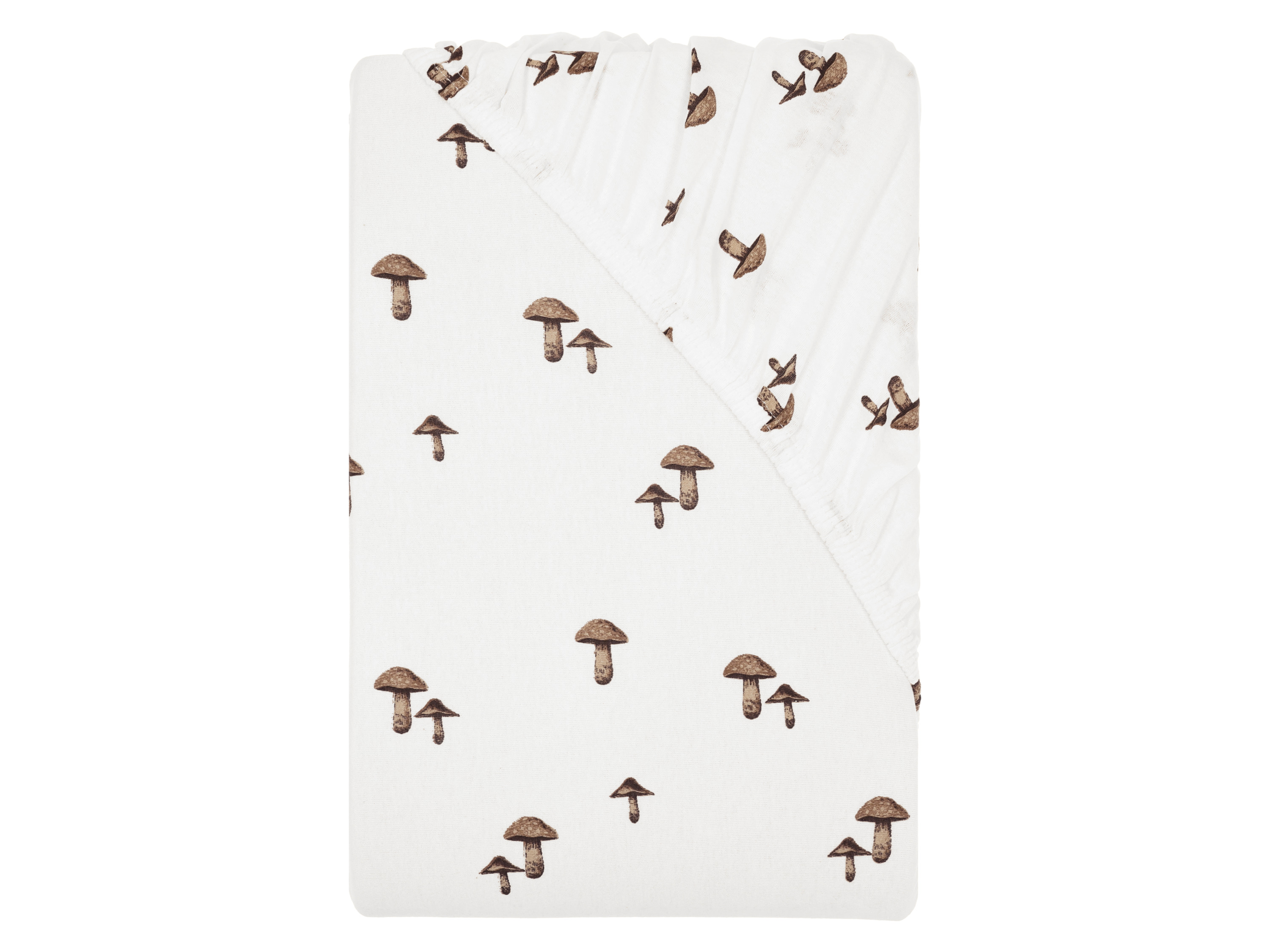 LIVARNO Jersey hoeslaken 140-160 x 200 cm (Paddestoelen)