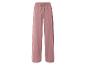 Wijde, poederroze broek met trekkoord.