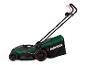 Groene en zwarte PARKISDE elektrische grasmaaier met opvangzak