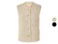 Beige teddy vest met knopen.