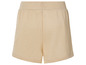 Beige gebreide shorts met elastiek in de taille.