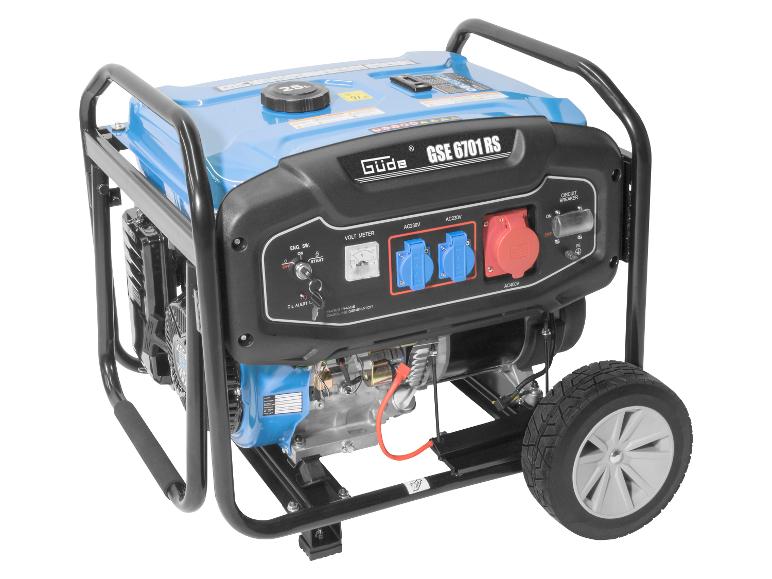 Güde GSE 6701 RS generator met wielen.