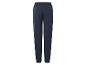 Donkerblauwe joggingbroek met elastische tailleband en enkelboorden.
