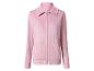 Roze velours jasje met rits en kraag