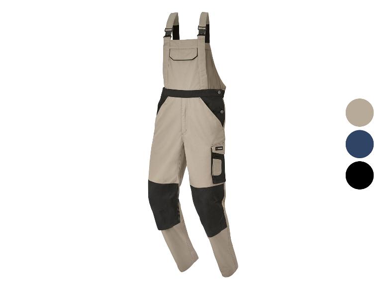 Parkside werkoveralls in beige en zwart.