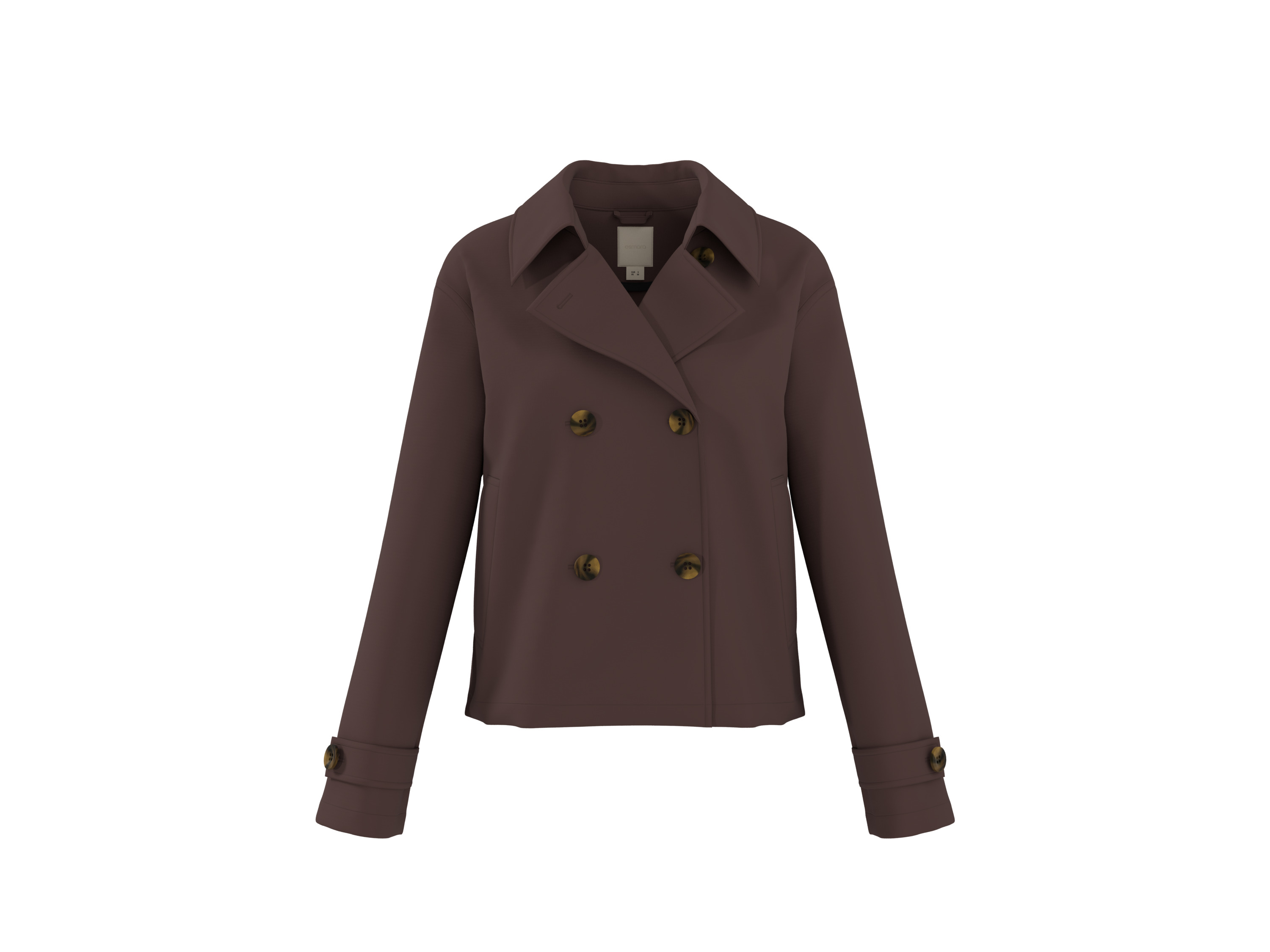 ESMARA Dames korte trenchcoat (Bruin, 42)