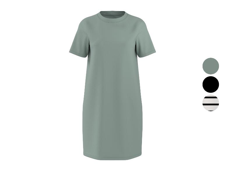 Dames T-shirtjurk in mintgroen, met zwarte en gestreepte opties