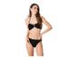 Zwarte bikini: bandeau top en klassieke slip.