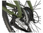 Close-up van een groene Prophete e-bike met een Blaupunkt motor.