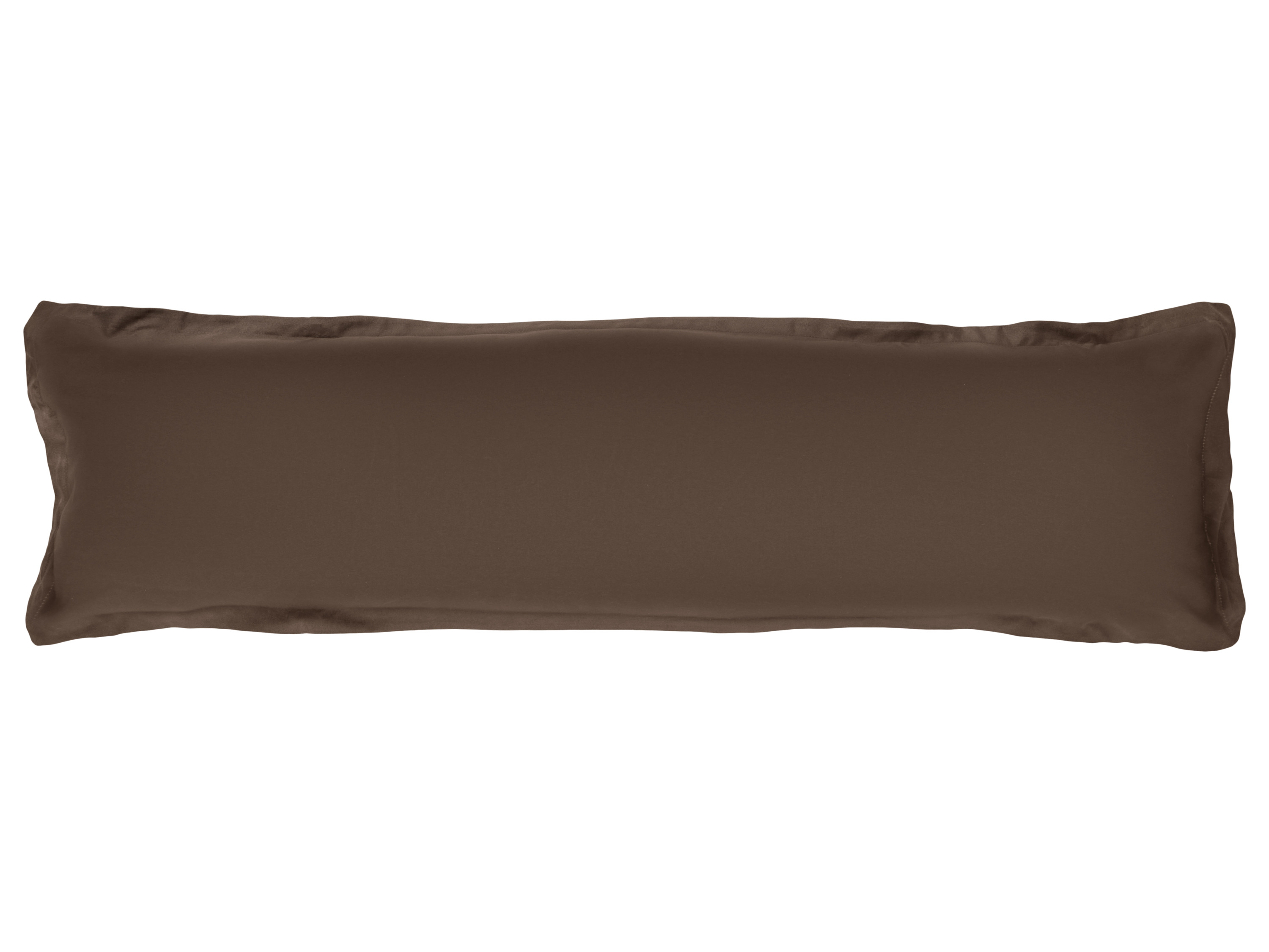 LIVARNO Polyester satijn kussensloop voor zijslaapkussen, 40 x 145 cm (Donkerbruin)