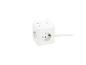 Witte kubusvormige TRONIC stekkerdoos met drie stopcontacten.