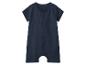 Donkerblauw rompertje met korte mouwen en ritssluiting voor baby's
