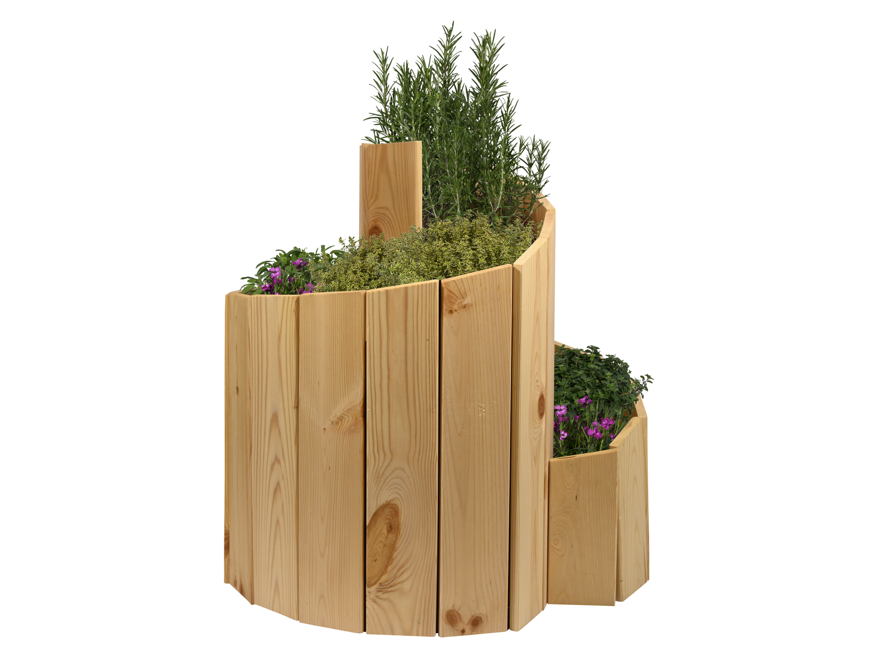 DOBAR Houten kruidenbak spiraal, bouwpakket