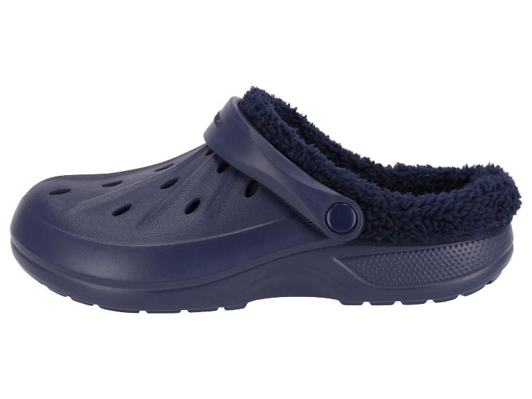Marineblauwe gevoerde klompen