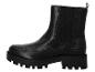 Zwarte dames Chelsea boots met dikke zool