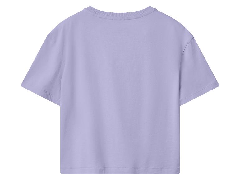Lichtpaars dames T-shirt met korte mouwen, achteraanzicht
