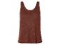 Bruin gebreid topje, tanktop, casual stijl.