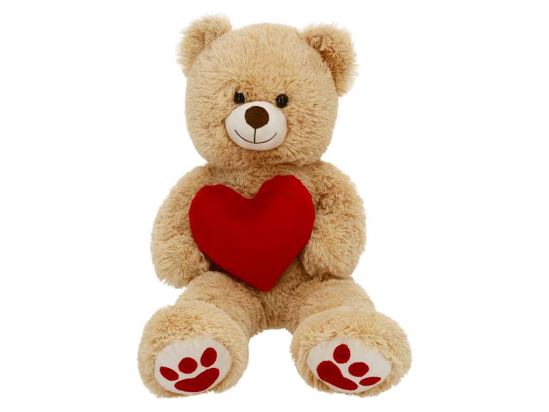 Beige teddybeer met een rood hart
