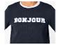 Zwart sweatshirt met witte 'BONJOUR'-tekst