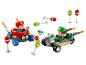 LEGO Super Mario set met Mario en Luigi in raceauto's, plus accessoires.