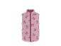 Roze gewatteerd vest met strikjespatroon