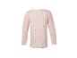 Roze shirt met lange mouwen en rode stippen, achterkant.