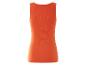 Oranje geribbeld tanktop.
