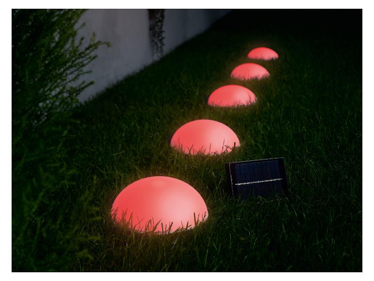 FLOWood RGB Solar Lights 4-in-1 Garden Lights Solar Energy 7 Colours 8m Solar Spotlight IP67 Patio Lawn Garden Paths