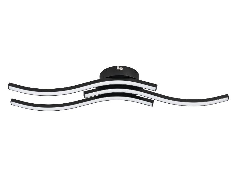 Drie golfvormige LED-lampen.