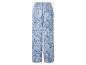 Dames wijde broek met blauw-wit paisley patroon