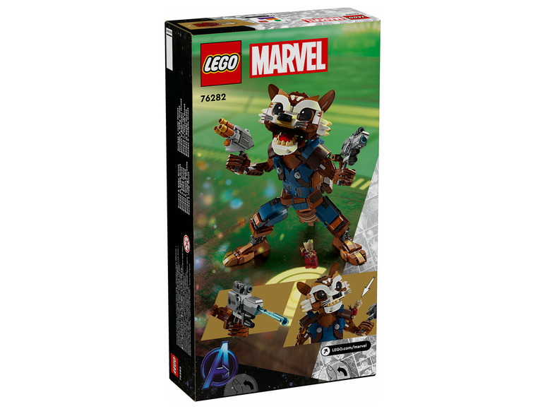 Lego Marvel-set met Rocket Raccoon en Groot.