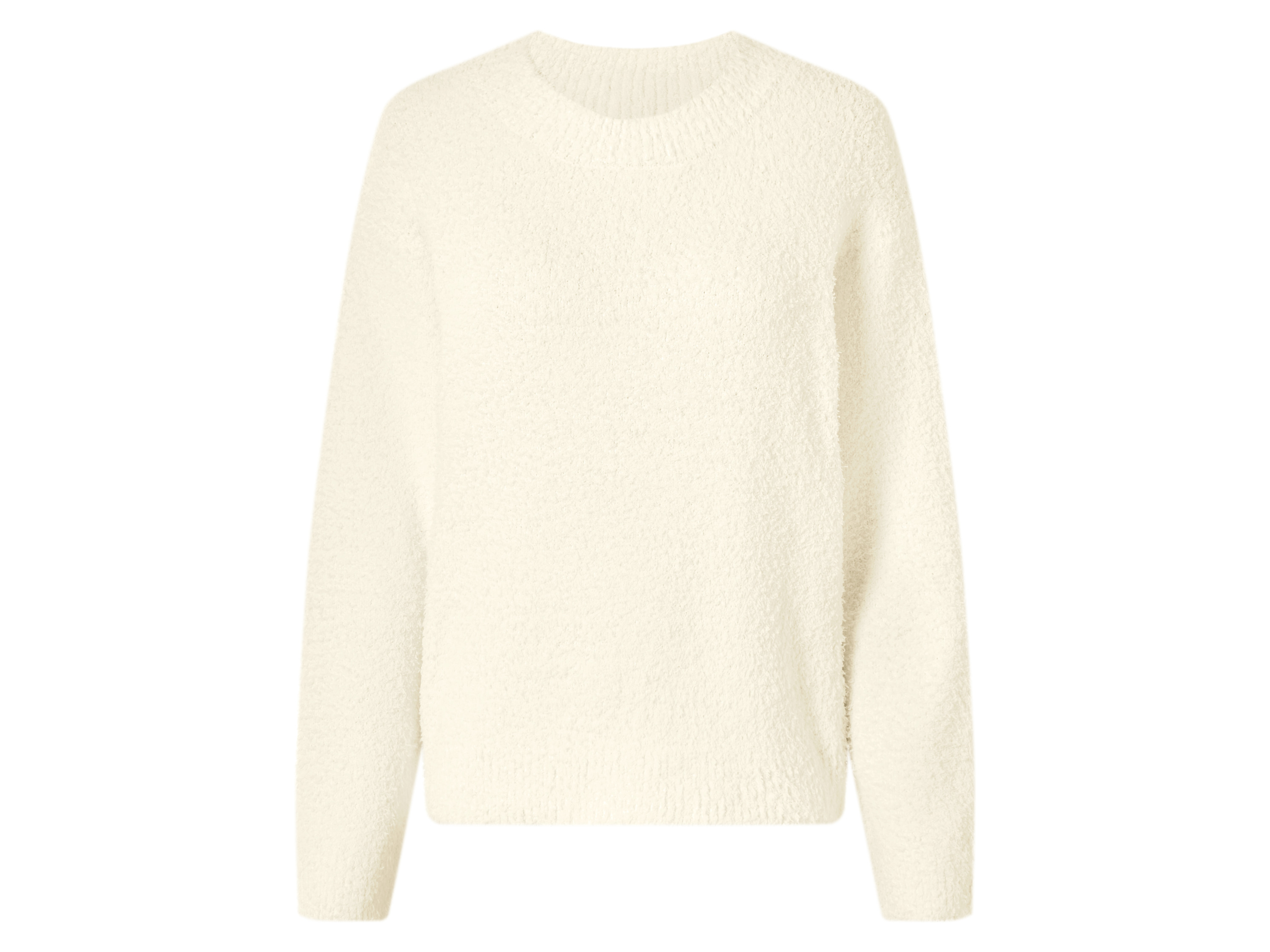 ESMARA Dames pluche trui (Wit, S (36/38))
